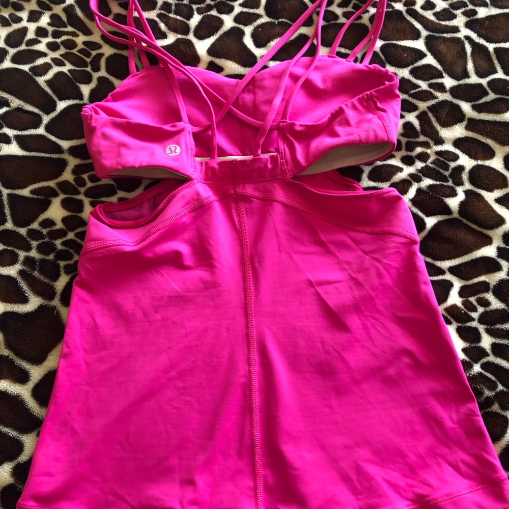 Lululemon Bright Pink Slit Top